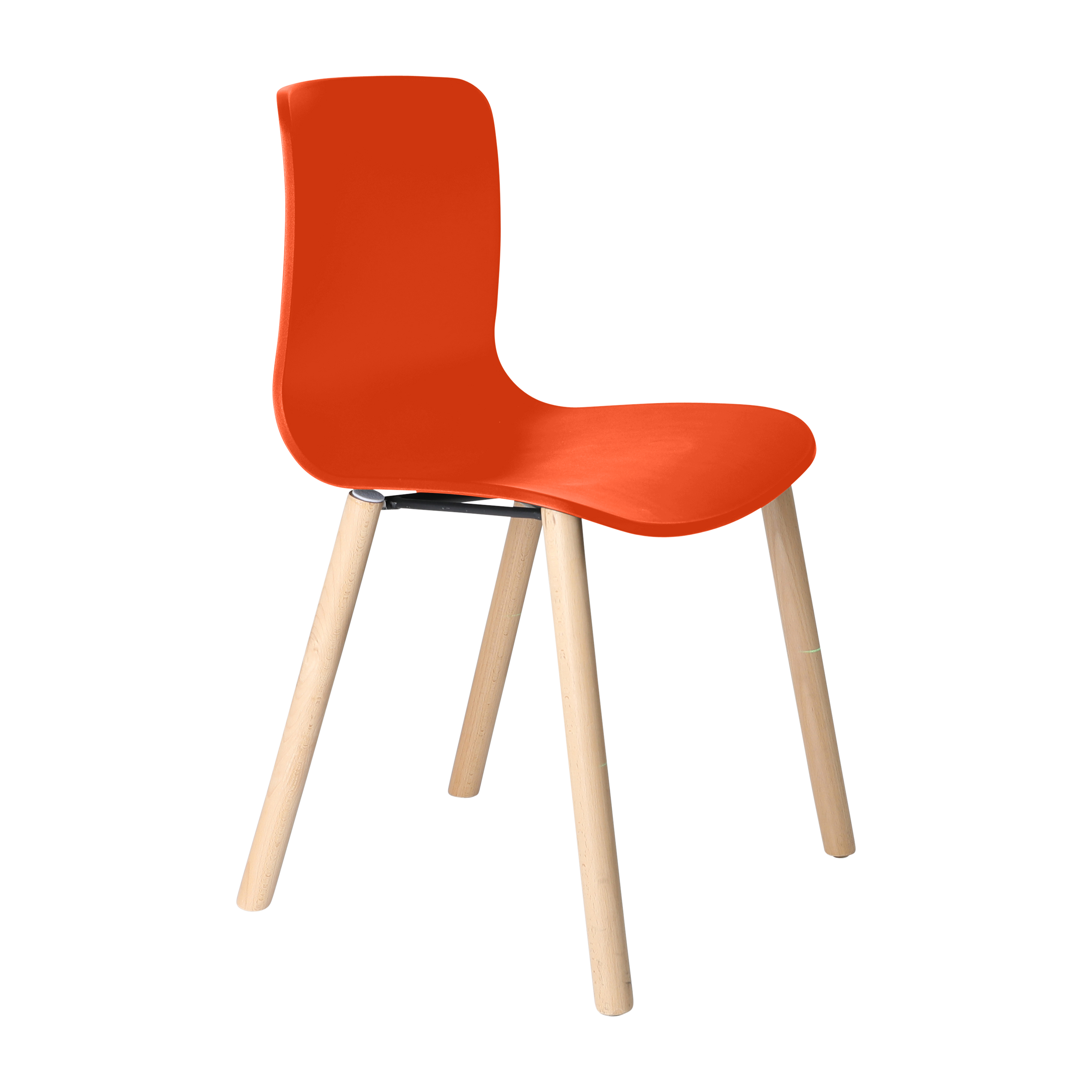 Acti Chair (Orange / 4-leg Timber Frame)
